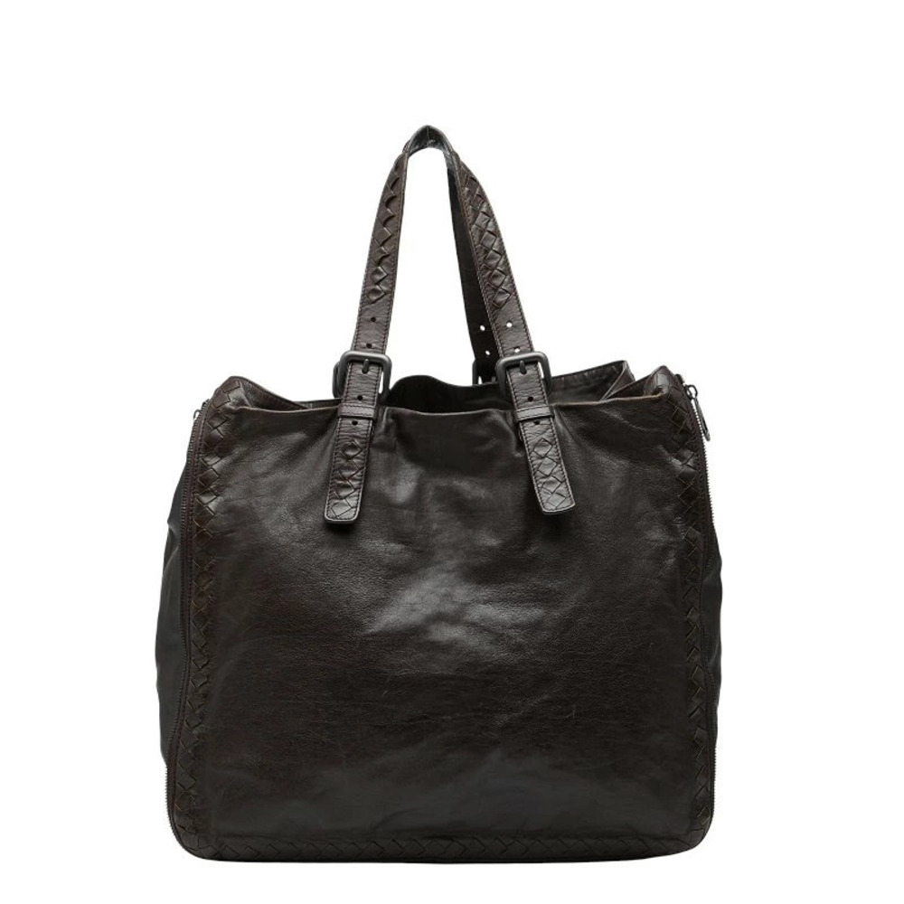 Bottega Veneta Intrecciato Tote Bag Brown Leather Bottega Veneta